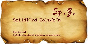 Szilárd Zoltán névjegykártya